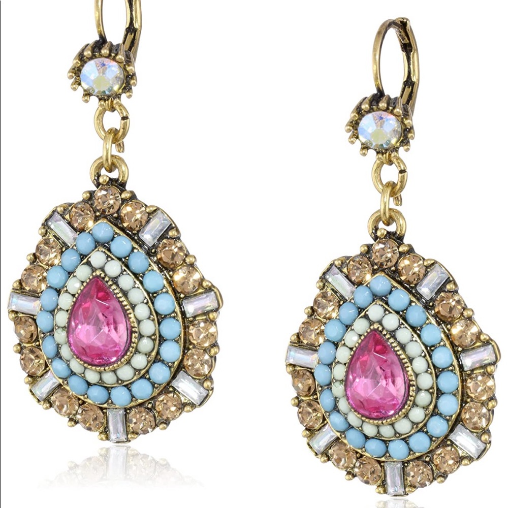 Betsey crystal teardrop earrings st. Barts earring